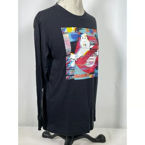 Ghostbusters Black Long Sleeve Static Logo T-Shirt Women's SMALL - Picture 3 of 4